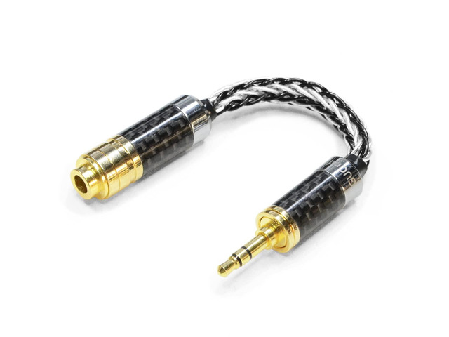 3.5mm Stereo Male to 4.4mm Balanced Female Headphone Adapter Cable 7N Single Crystal Copper/Silver Headphone Jack Convert Cable