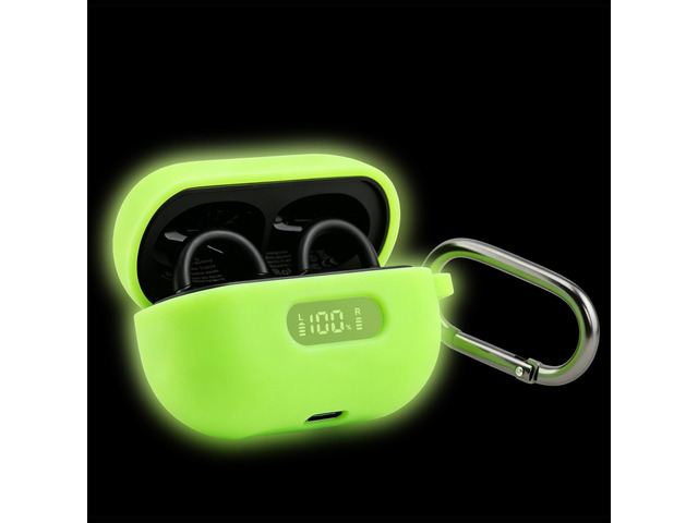 LEFXOMPHY Glow Green Case Cover for Tozo OpenEarRing True Open Ear Earbuds Open Earring Silicone Protector, T13064 Earbuds Glove, Glow in Dark...