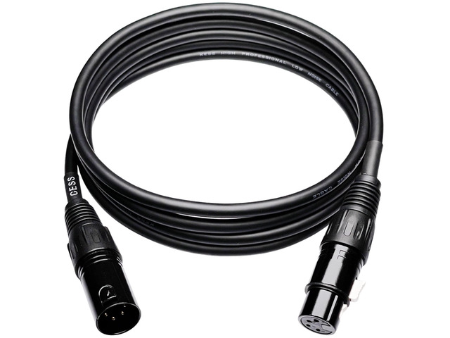4-Pin XLR Male to Female Balanced Extension Cable, 6 ft, 1 Cable