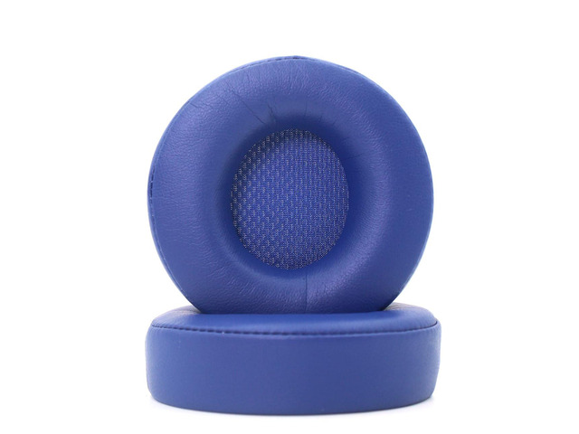 Replacement Ear Pads Compatible with Beats Solo Pro Headphone Blue Memory Foam/Protein Leather Earpads Earmuffs