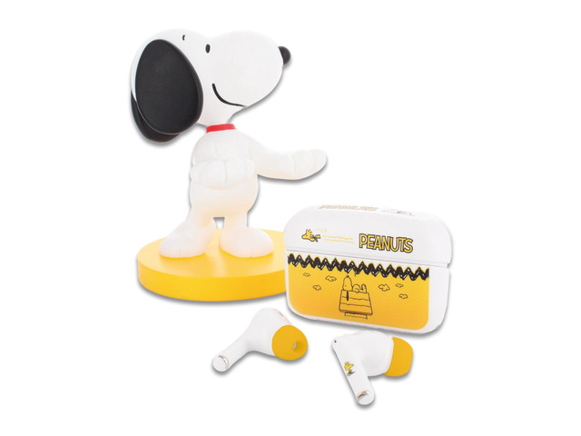 Buds Pro Peanuts Snoopy Wireless Bluetooth EarBuds & Phone Holder - In Ear Headphones with Microphone, 28+ Hours Playtime, Active Noise Cancelling...