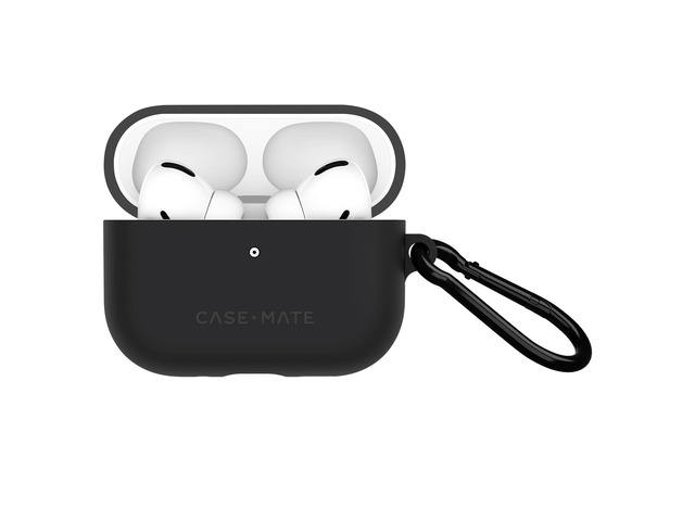 Tough AirPods Pro 3 Case with Black Carabiner - Black Rugged Wireless Charging Compatible Case for Keys, Tote, Purse & More - Protective Cover...