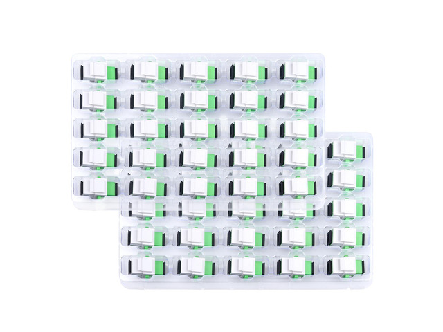 50-Pack SC/APC Fiber Optic Coupler Keystone Jack Modular for Patch Panels and Wall Plates Fiber Optic Cable Adapter SC Singlemode
