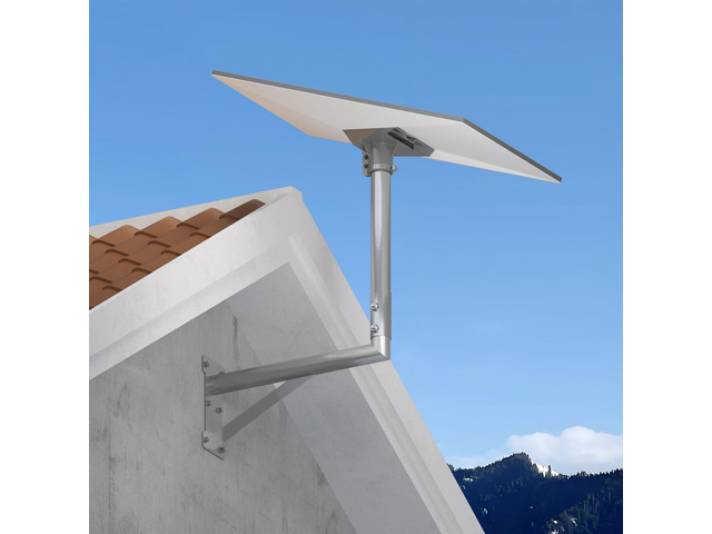 Starlink Mount Gen 3 Standard Wall Mount with Pipe Adapter 20° Tilted Stainless Steel Heavy-Duty L-Pole with Hardware Kit