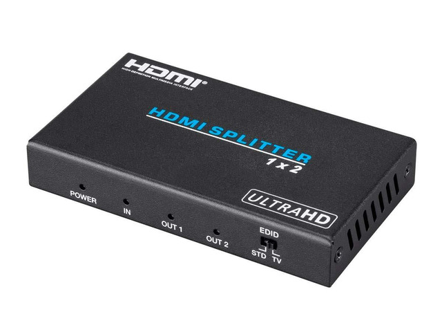 Blackbird 4K Pro 1x2 HDMI Splitter - HDR, 18Gbps, 4K 60Hz, YCbCr 4:4:4, With HDCP 2.2 Support (Compatible with PS4/5 Xbox Apple TV Fire Stick Roku...