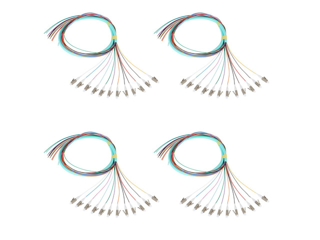 12-Strand LC OM3 Multimode Pigtail 1.2m, 4-Pack 12F LC OM3 multimode pigtails, 1.2m (47.24in). 50/125um, low insertion loss. For 10G networks,...