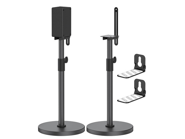 Heavy-Duty Bookshelf Speaker Stands for Vizio Speaker Stands Pair with Vizio Soundbar Mount for Surround Sound - Adjustable Floor Speaker Stands...