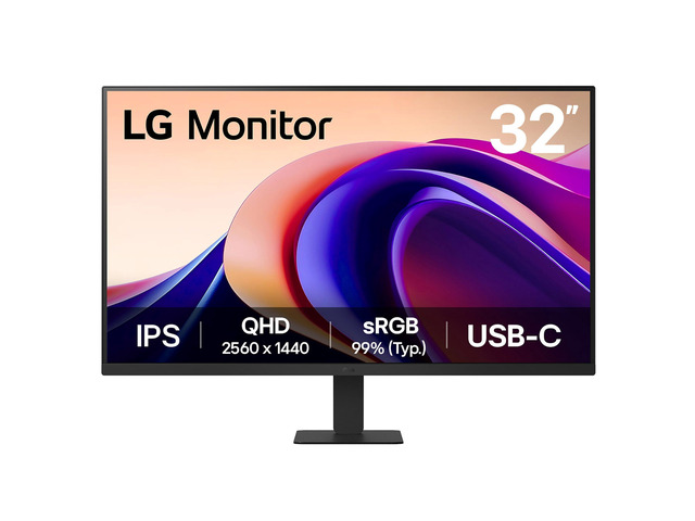 32U631A-B 32-inch QHD (2560 x 1440) IPS Computer Monitor, 100Hz, 5ms, HDR10, Reader Mode, Flicker Safe, HDMI, USB Type-C 15W PD, Black