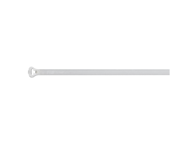 TY26M 11' Natural Cable Ties, 30 lb Tensile Strength, Stainless Steel Barb and Infinite Locking Positions, Corrosion Resistant Nylon for Indoor...