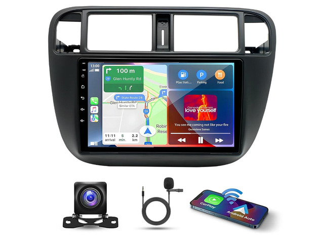 9' Android 13 Car Stereo for Honda Civic 1995-2000 HD Touch Screen Double Din Car Radio Receiver w/Wireless Carplay & Android Auto GPS Navigation...
