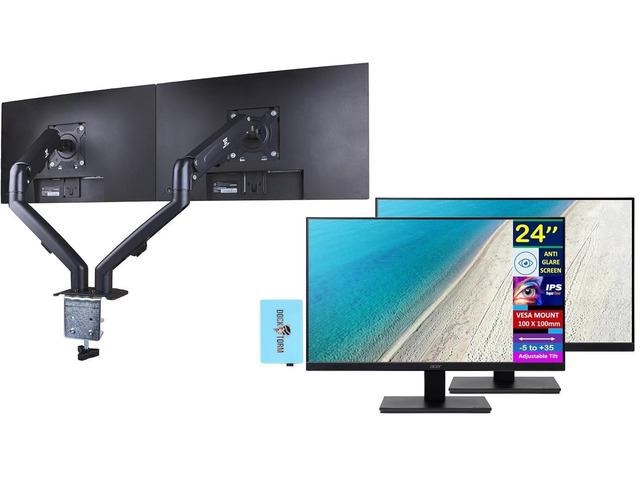 24' Vero V247Y Gbmix FHD IPS Monitor with 4 ms Response Time, Anti-Glare, Adaptive Sync, Integrated Speakers, VESA Mount (100mm) & Dockztorm Hub,...