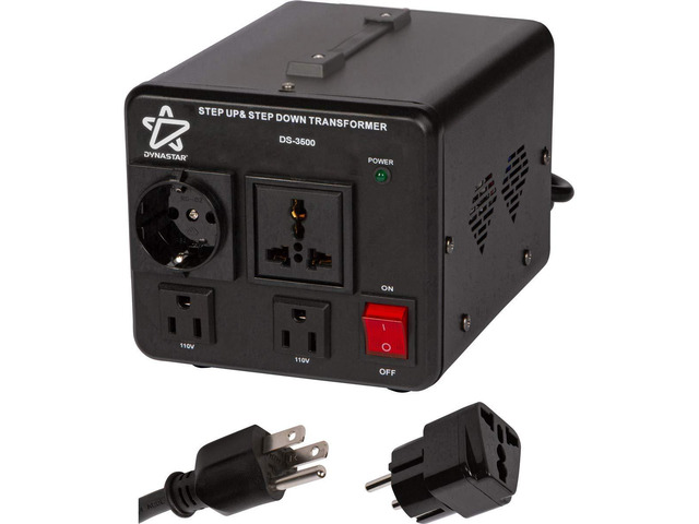 Dynastar Step Up & Step Down Voltage Converter and Transformer, 110-220 to 220-240 Volts; Heavy Duty, Extra Durable Coil, 5-Year-, 3500 Watts