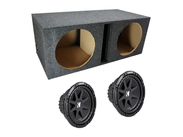 Kicker Comp C12 Dual 12' Vented Sub Box Loaded Subwoofer Enclosure 600 watts peak power, preloaded 2-driver bass setup, ported air flow design,...