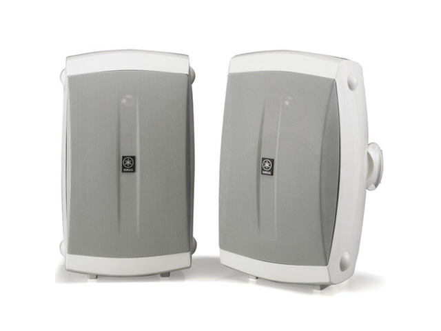 NS-AW350W All-Weather Indoor/Outdoor 2-Way Speakers - White (Pair) 6.5-inch woofer with 130W output and mounting brackets for patios, bookshelves...