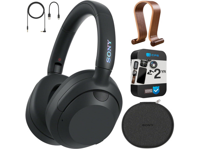 ULT WEAR Noise Canceling Wireless Headphones with Alexa Built-in, Massive Bass and Comfortable Design, Black WHULT900N/B Bundle with 2 YR Enhanced...