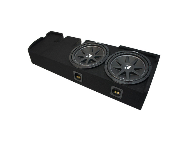 Kicker Comp C10 43C104 Dual 10' Sub Box Fits 2001-2003 Ford F150 SuperCrew Sealed loaded subwoofer enclosure, pickup truck fitment, tight...