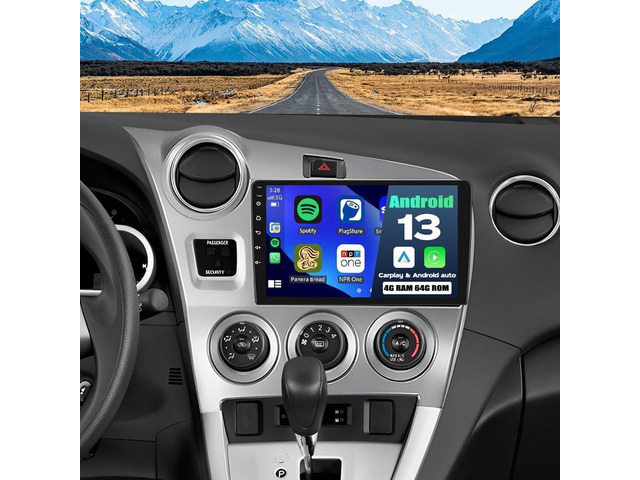 4+64G Car Radio Stereo for Toyota Matrix 2009-2014, 9' Touchscreen Double Din Radio with Wireless Carplay & Android Auto, Car Stereo Support...