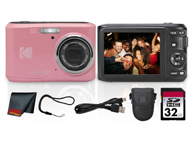 PIXPRO FZ45 16MP 4X Zoom Digital Camera (FZ45PK) Bundle For Travel, Family & Everyday Photography Wide-Angle Lens Full HD Video 4x Optical...