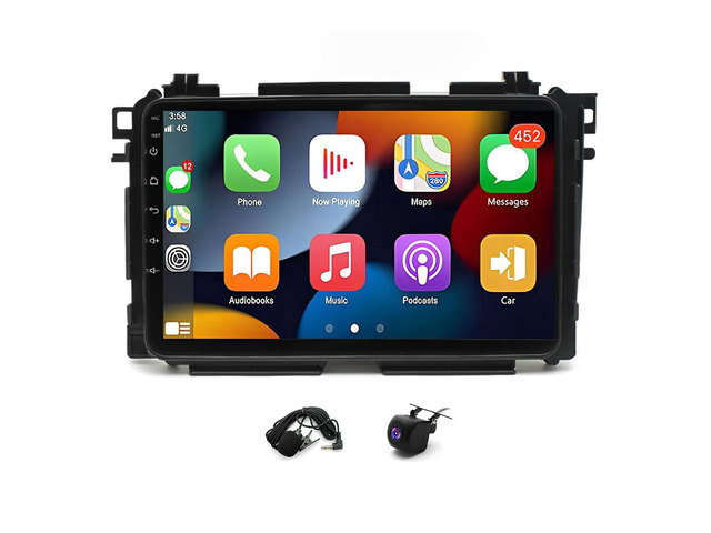 2+64G Double Din Car Radio for Honda Vezel XRV HRV 2014-2019 Head Unit, 9 inch Touch Screen Honda Vezel Car Radio with Wireless Carplay GPS...