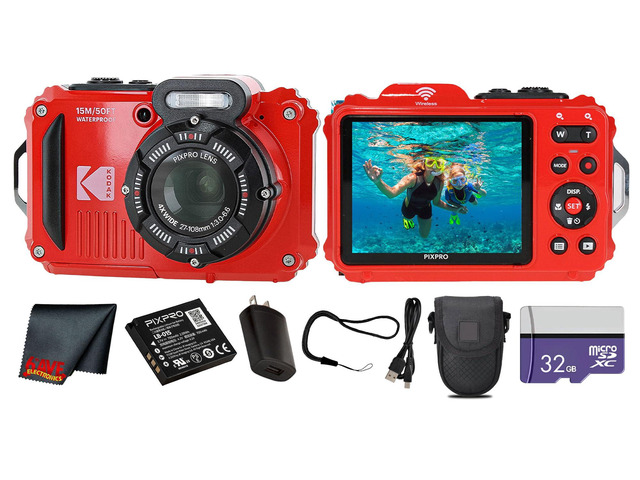 PIXPRO WPZ2 Digital Camera (Red) 16MP Sensor, 4X Optical Zoom, Waterproof Shockproof Design & Full HD Video Great for Outdoor & Travel Photos...