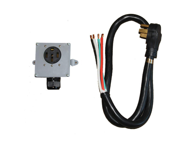 50A Autoformer Internal Wiring Kit, 5 ft Cable, Weatherproof Clean in-bay hardwire install with 5 ft power cable, male plug & mountable receptacle