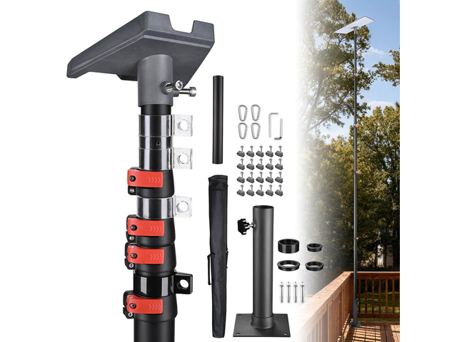EZ GO 14ft Starlink Gen 3 Pole and Ground Mount Kit with Deck Mount & Starlink Standard Adapter Aluminum Telescoping Starlink Pole for Home...
