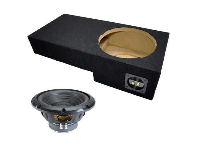 W10S4 10 Inch Loaded Sub Box Fits 2001-2005 Ford Explorer Sport Trac Sealed subwoofer enclosure, 250 watt RMS handling, 4 ohm voice coil, single...