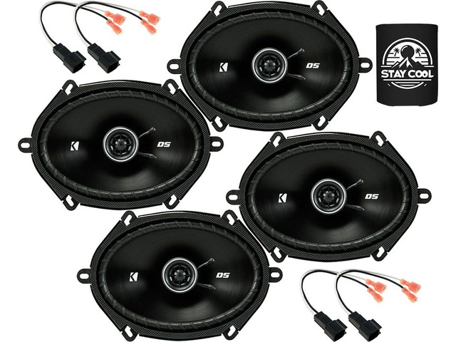 Front and Rear Door 6x8 Speakers Kit for Ford F-150 1999-2014 Upgrade Kit - 2 Pairs of DS Series 6x8 Inch Coaxial Speakers with Harnesses - DSC680,...