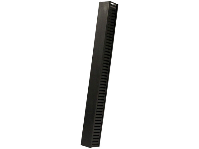 1 Channel Steel Vertical Duct Cable Manager with Plastic Tray Mount Buttons 68 Inches