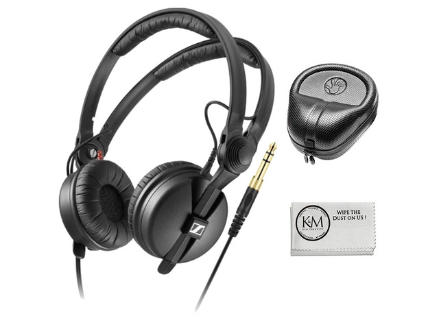 HD 25 Monitor Headphones Bundle with Headphone Case + Cleaning Cloth (3 Item)