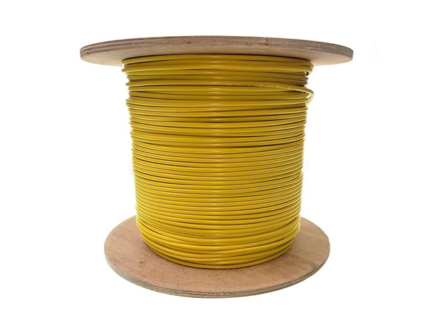 Bulk Zipcord Fiber Optic Cable, Singlemode, OS2 9/125 Micron, Two Fiber - Duplex Fiber Optic Cable, Yellow, Riser Rated, Spool, 1000 feet