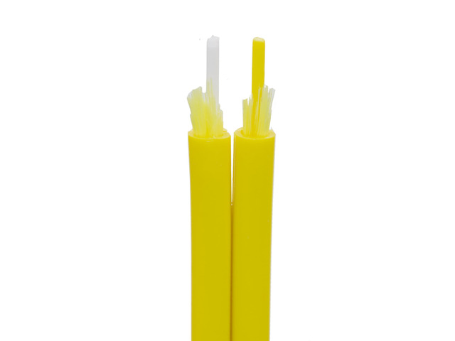 2 Strand Fiber Optic Cable Spool Singlemode(OS2), Yellow, 1000ft 9/125, 3.0mm Zipcord fiber, Riser Rated, G.652.D, Corning SMF-28