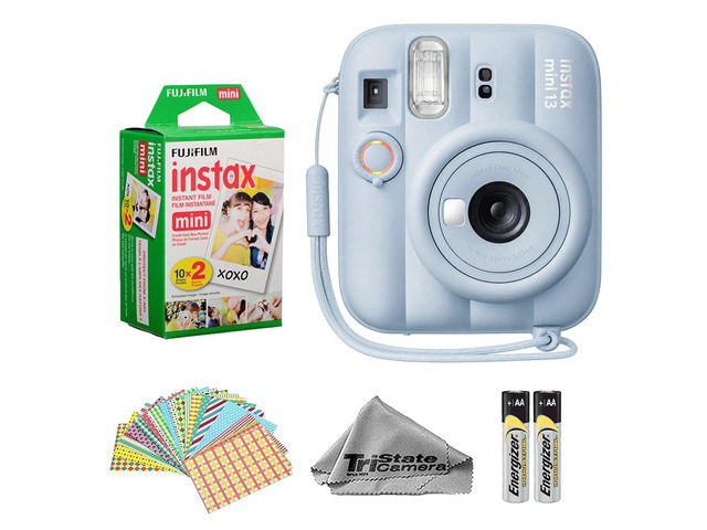 Instax Mini 13 Frost Blue Instant Camera with 20-Sheet Film Includes Instax Mini 13 Frost Blue Camera, 20-Sheet Mini Film, and 20 Sticker Frames...