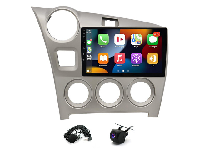 4+64G Android 15 Car Radio for Toyota Matrix 2009 2010 2011 2012 2013 2014, 9 inch Double Din Car Stereo Radio with Wireless Carplay Android Auto...
