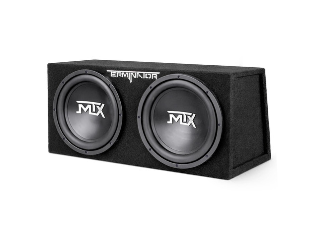 Terminator Dual 12' Subwoofers, Loaded Enclosure, 1200W Max, 400W RMS Car Audio Subwoofer and Speaker System with Deep Bass Sound