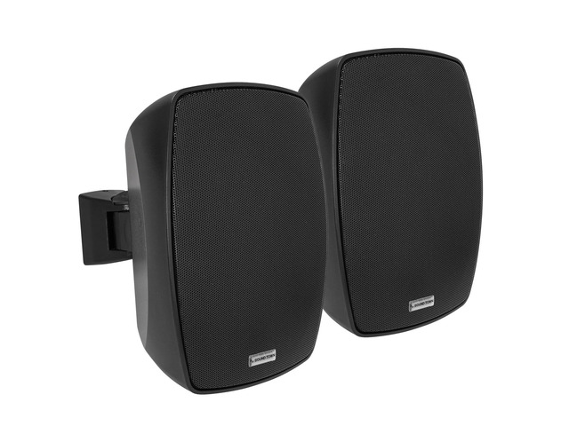 Pair of 5.25' Outdoor Surface-Mount Speakers (VELA-5B-PAIR) IP55 Weatherproof Enclosure, Adjustable Bracket, 5.25' Woofer, 70V/100V/8, for Home &...