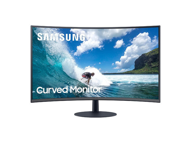 T550 Series 27-Inch FHD 1080p Computer Monitor, 75Hz, Curved, Built-in Speakers, HDMI, Display Port, FreeSync (LC27T550FDNXZA)