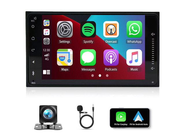 Android Stereo Radio for Toyota 4Runner 1990 1991 1992 1993 1994 1995, w/Wireless CarPlay Android Auto, 7'' Radio for 4Runner Bluetooth, HiFi, FM,...