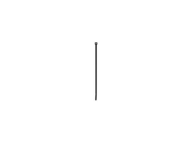 PLT2S-M100 Polypropylene Cable Ties 1.88' MAX Bundle Size - Weather Resistant Black (Package of 1000)