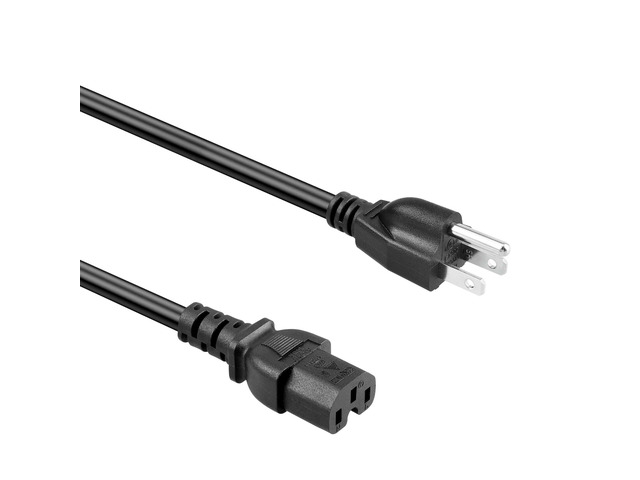 Black, Heavy Duty NEMA 5-15P to IEC 60320 C15, 14AWG, 15A/1875W, SJT, 125V, for PCs, Monitors, Scanners, and Printers (10FT (3 Meter) 10 Pack)