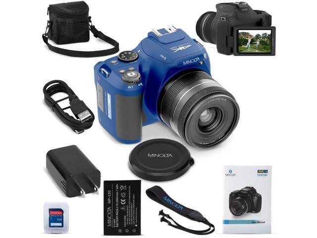 MNB10Z 64MP 4K Bridge Camera, 10X Optical Zoom, Flip LCD (Blue) Protects your camera gear with dedicated storage for cameras, lenses and everyday...