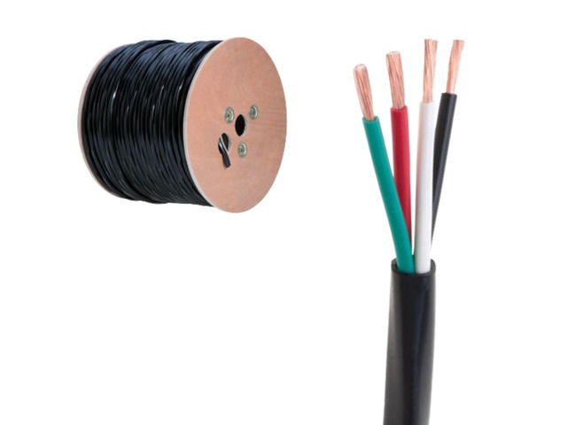 Speaker Wire 14 Gauge, 500 ft for Outdoor and Indoor Use, 14/4 CCA (Copper Clad Aluminum) Stranded Bulk Audio Cable, Direct Burial and UV Resistant...