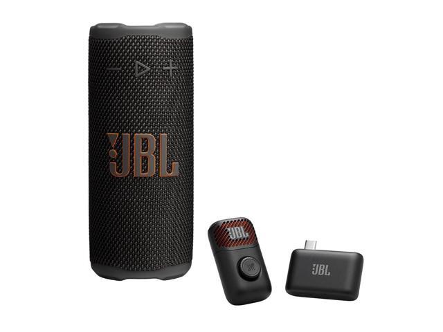Grip Compact Portable Speaker Bundle with EasySing Mic Mini (Black) AI Karaoke Microphone, Water, Dust and Drop-Proof, Pro Sound, Ambient Light
