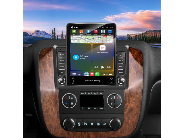 Upgrade Car Stereo Radio for Chevy Silverado Chevrolet GMC Sierra 2007 2008 2009 2010 2011 2012 2013 2014 4+64G w/Wireless Carplay/Android Auto...