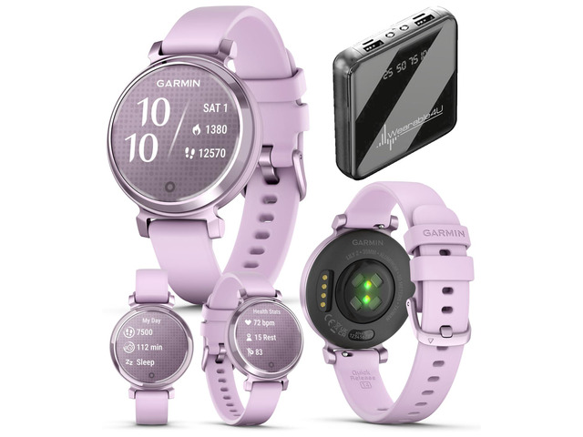 Garmin Lily 2 - Metallic Lilac with Lilac Silicone Band: Women Stylish Smartwatch & Fitness Tracker Up to 5 Days Battery Life, Health & Wellness...