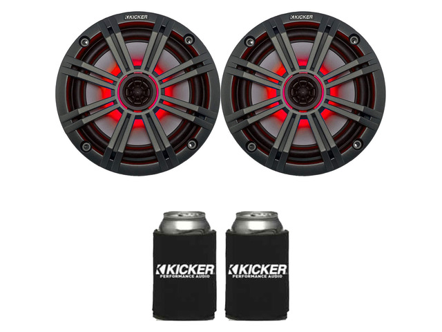 6.5' Charcoal LED Marine Speakers (Qty 2) 1 Pair of OEM Replacement Speakers