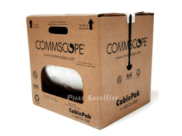 1000ft WHITE MADE IN USA COMMSCOPE RG6 COAXIAL CABLE 18AWG COPPER CLAD WHITE FLAME RETARDANT PVC