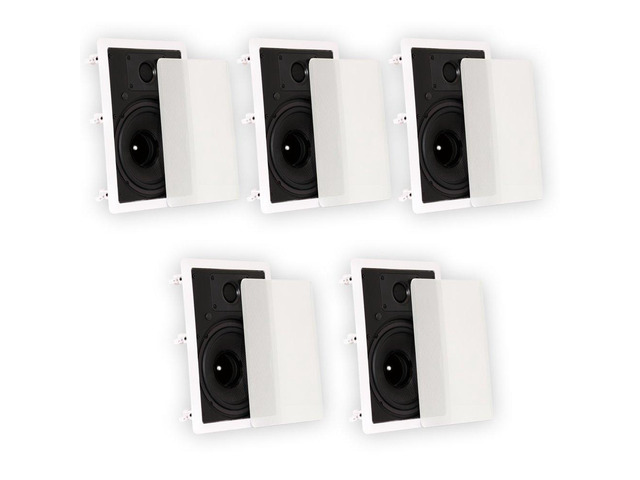 TS80W in Wall 8' Speakers Surround Sound Home Theater 5 Speaker Set