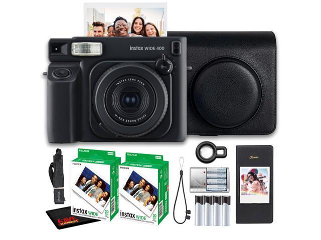 INSTAX Wide 400 Instant Camera (Black) 40-Sheet Bundle For Parties, Events & Instant Photos Includes Camera Case, Photo Album INSTAX Wide 400 Instant Camera (Black) 40-Sheet Bundle For Parties, Events & Instant Photos Includes Camera Case, Photo Album