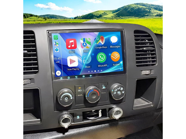 4G+64G Car Stereo Upgrade for Chevy Silverado 1500 2009-2012 with Wireless CarPlay and Android Auto, 8' Touchscreen Android 14 Double Din Car Radio...